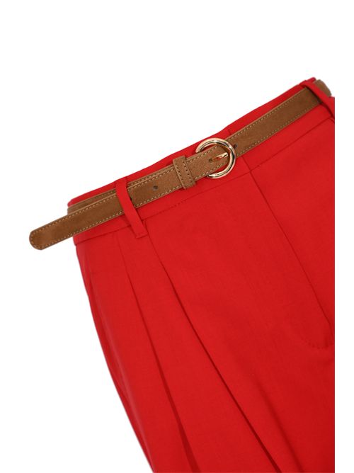 Pantalone fluido MSTBACIO in cady Rosso MAX MARA STUDIO | 2616131081600009